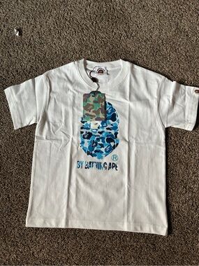 Bape White Kids' Short Sleeve Tee